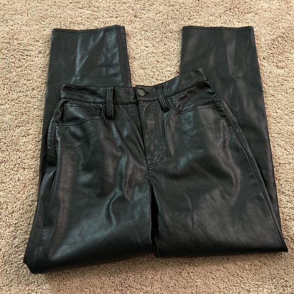 Madewell Perfect Vintage Faux Leather Pants 25 EUC - Picture 2 of 8